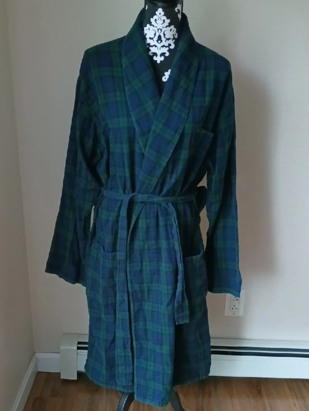 L.L. Bean Plaid Flannel Robe